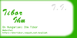 tibor ihm business card
